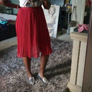 Pleated Chiffon Skirt